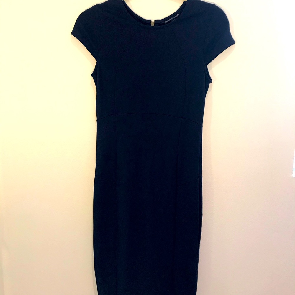 Nordstrom navy blue midi dress
